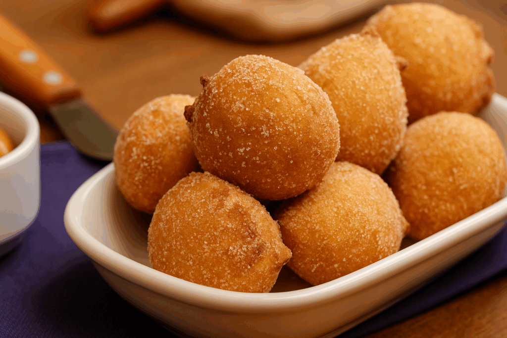 Bolinho de chuva da tarde — receita guardada a sete chaves. O cheirinho saindo da cozinha, o açúcar com canela no ar e aquele gostinho de infância.